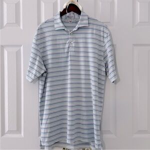 Peter Millar Summer Comfort Performance Golf Polo Men’s L Classic Striped Casual
